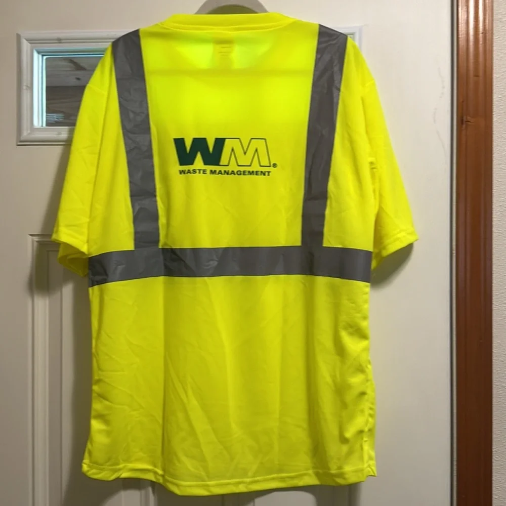 🌸5/$25🌸🆕2 Transportation Safety Apparel XL TShirts w/Waste Mngmt on back - Picture 9 of 10